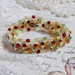 Provençalsk armbånd med Swarovski krystall snurretopper og fasetter